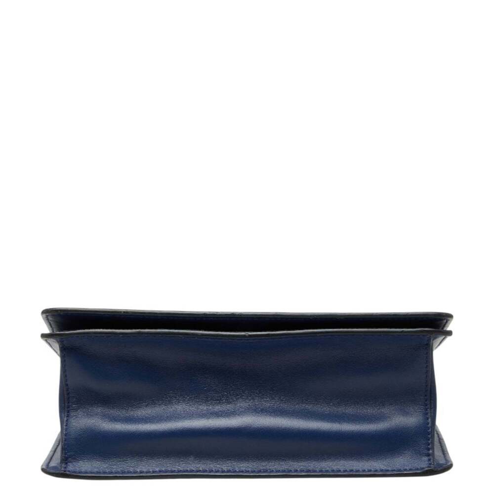PRADA Blue Leather Saffiano Shoulder Bag - Picture 3 of 16